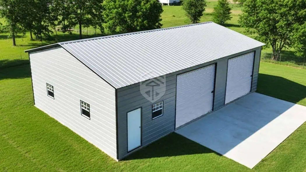 Mighty Gray 30x40x14 Metal Garage